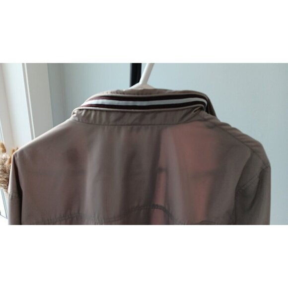 Large Men's Logan Hill Jacket Beige With Red Accents Windbreaker Coat - Picture 11 of 16